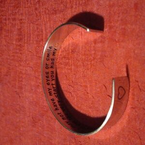 Stainless steel insperational bracelet